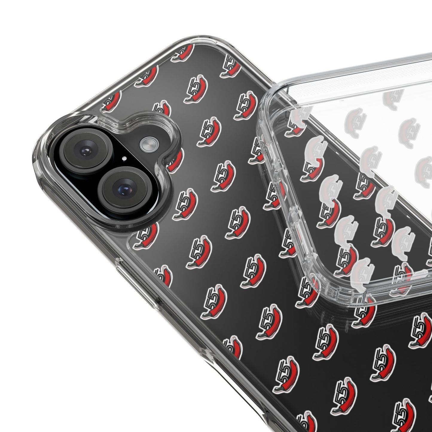 Clear Phone Case - Carlos Sainz F1 Chili Design with Number 55