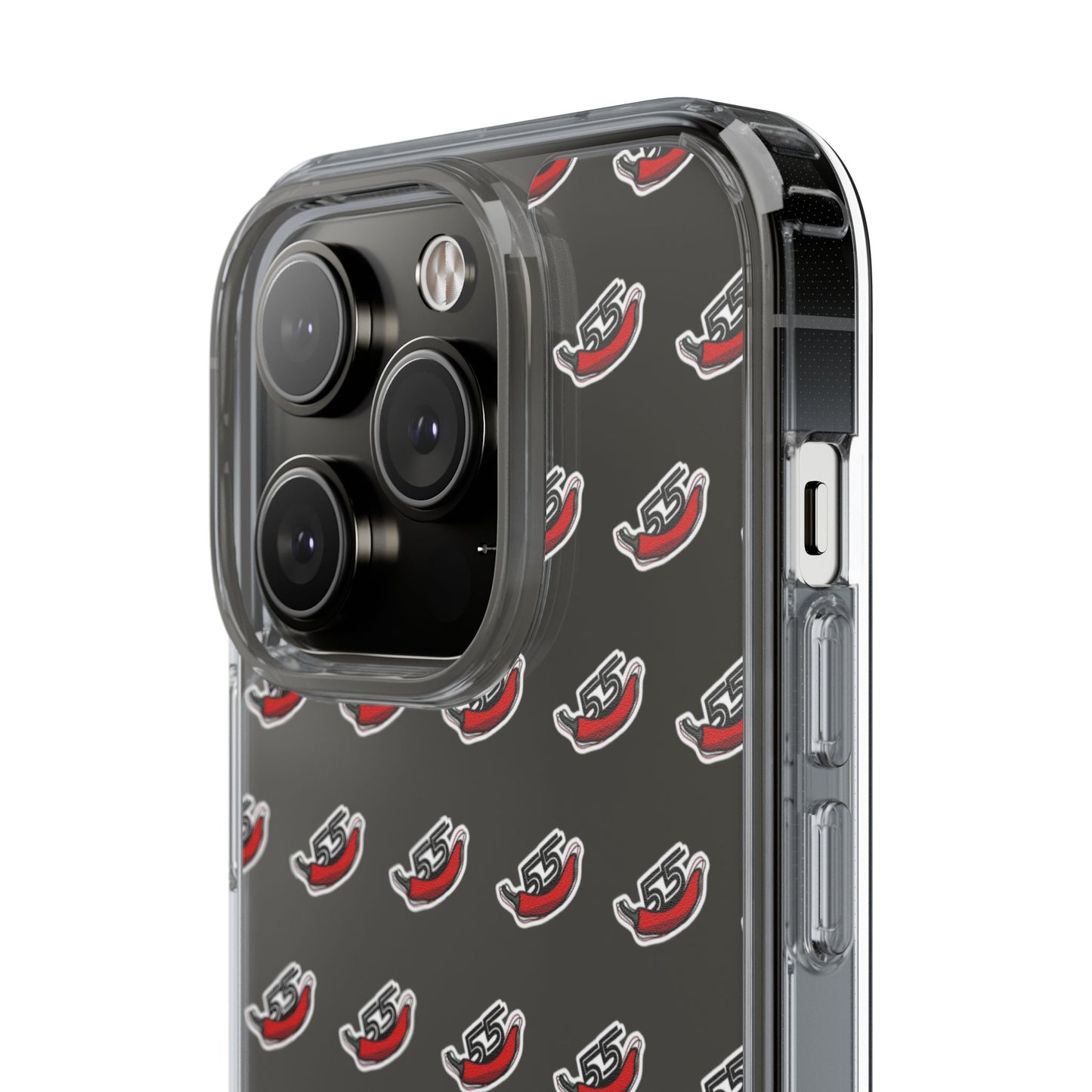 Clear Phone Case - Carlos Sainz F1 Chili Design with Number 55