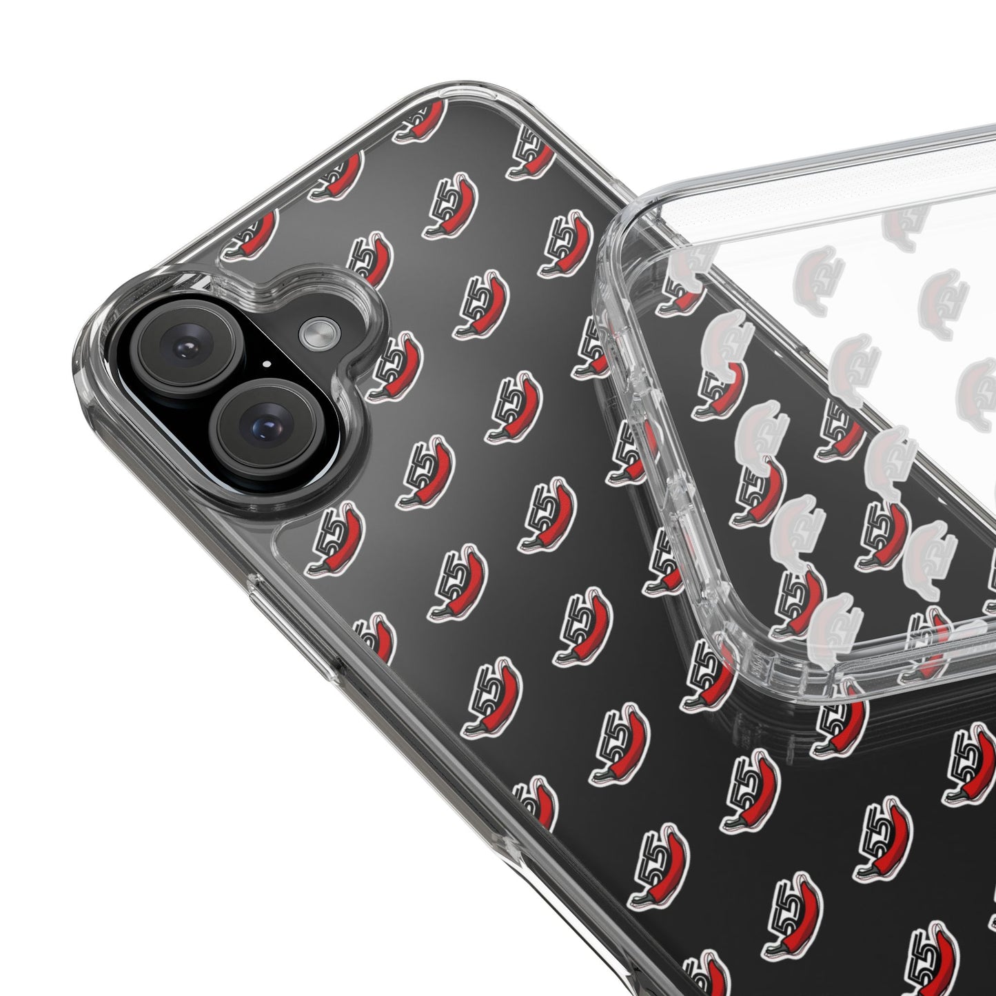 Clear Phone Case - Carlos Sainz F1 Chili Design with Number 55