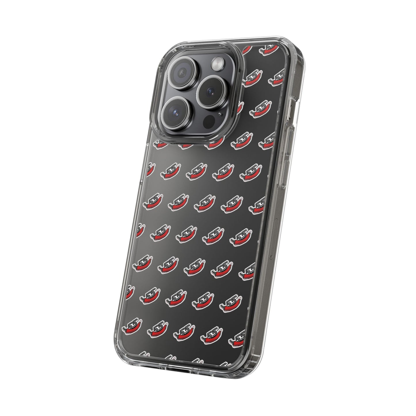 Clear Phone Case - Carlos Sainz F1 Chili Design with Number 55