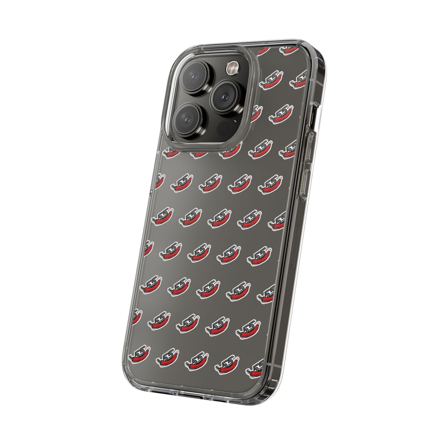 Clear Phone Case - Carlos Sainz F1 Chili Design with Number 55