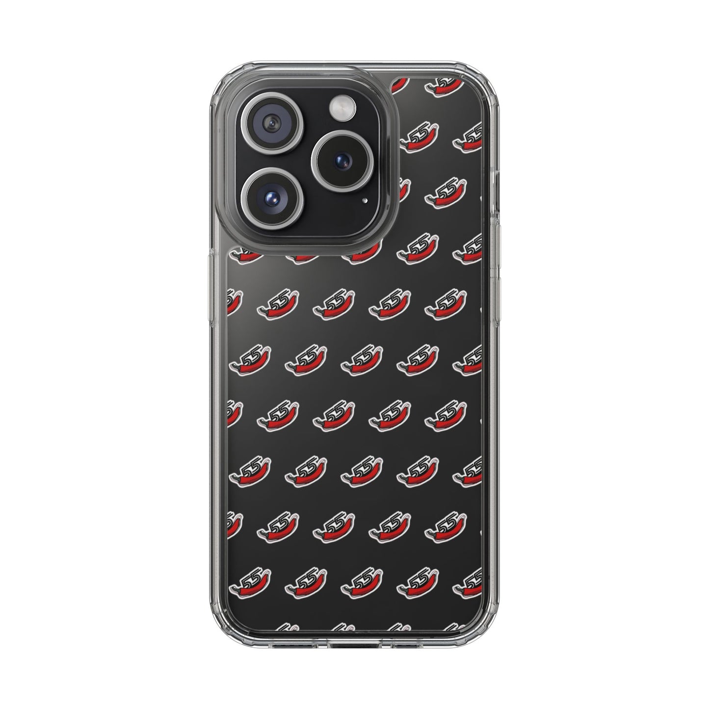 Clear Phone Case - Carlos Sainz F1 Chili Design with Number 55