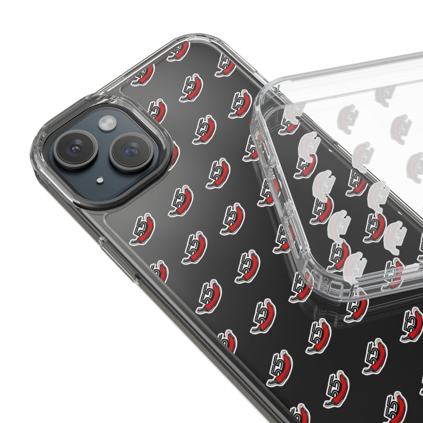 Clear Phone Case - Carlos Sainz F1 Chili Design with Number 55