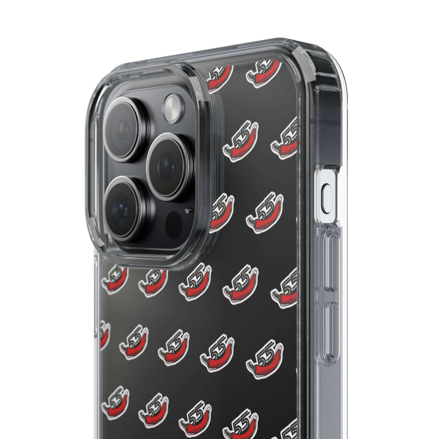 Clear Phone Case - Carlos Sainz F1 Chili Design with Number 55