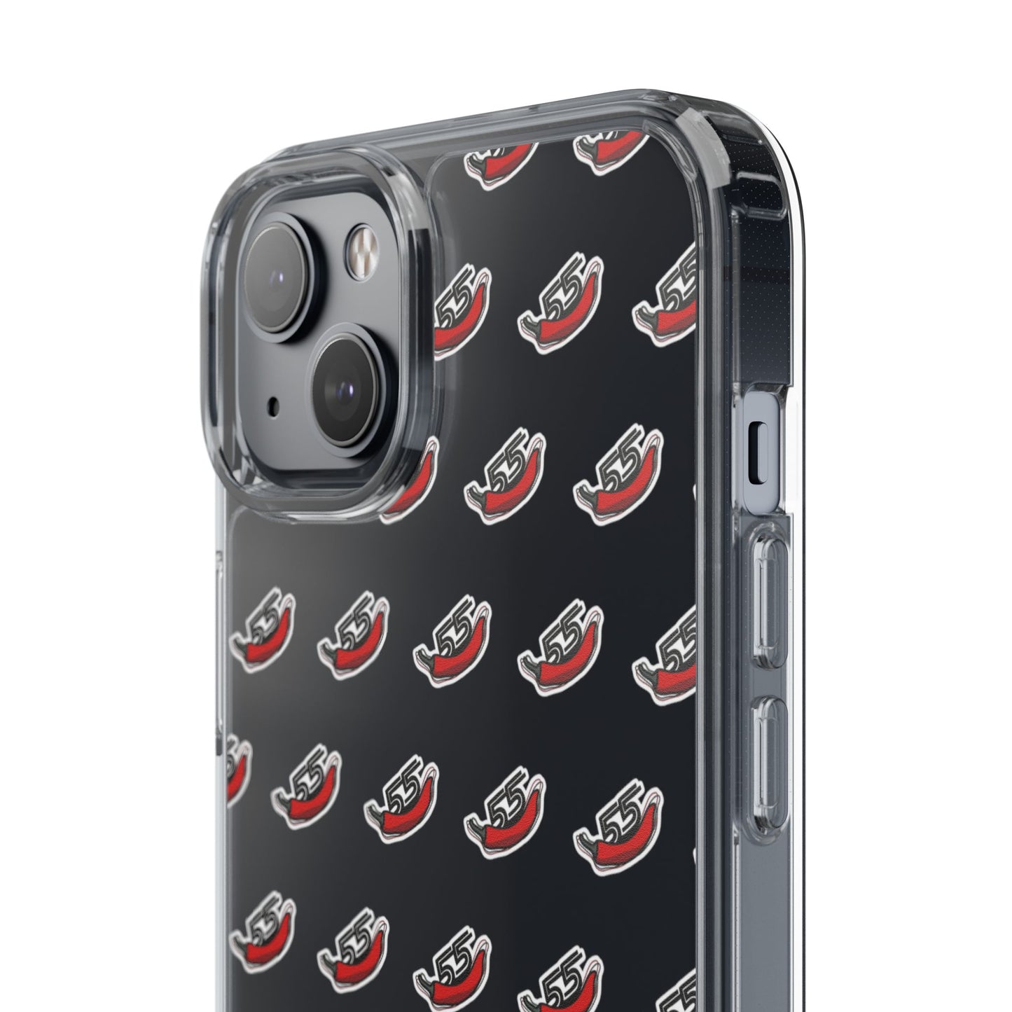 Clear Phone Case - Carlos Sainz F1 Chili Design with Number 55
