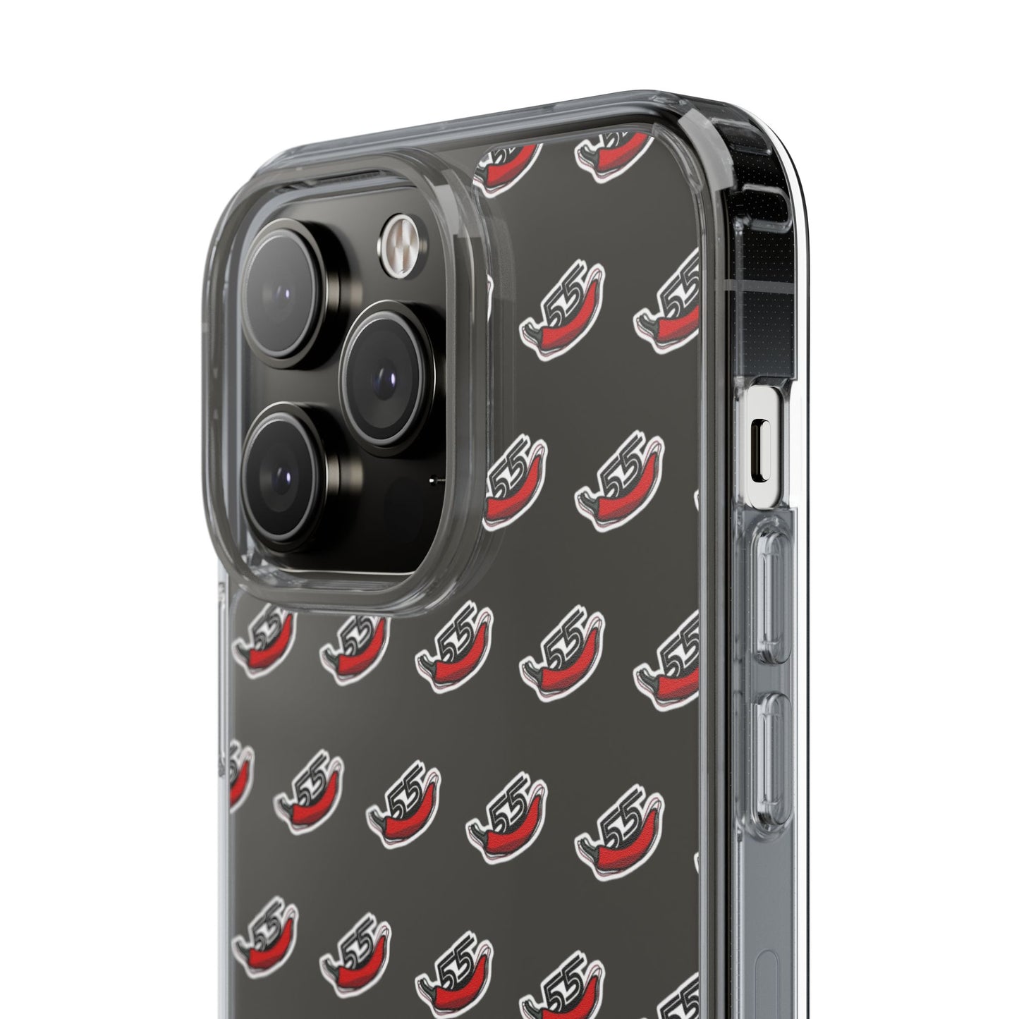 Clear Phone Case - Carlos Sainz F1 Chili Design with Number 55