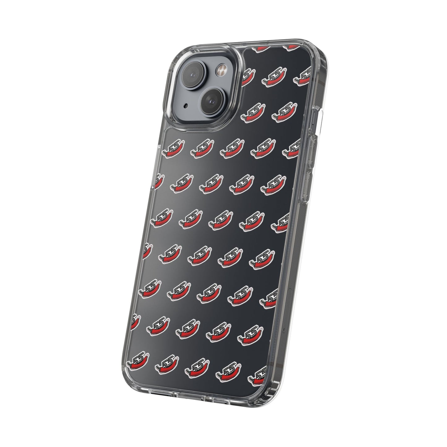 Clear Phone Case - Carlos Sainz F1 Chili Design with Number 55
