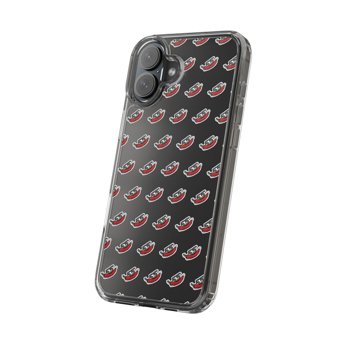 Clear Phone Case - Carlos Sainz F1 Chili Design with Number 55