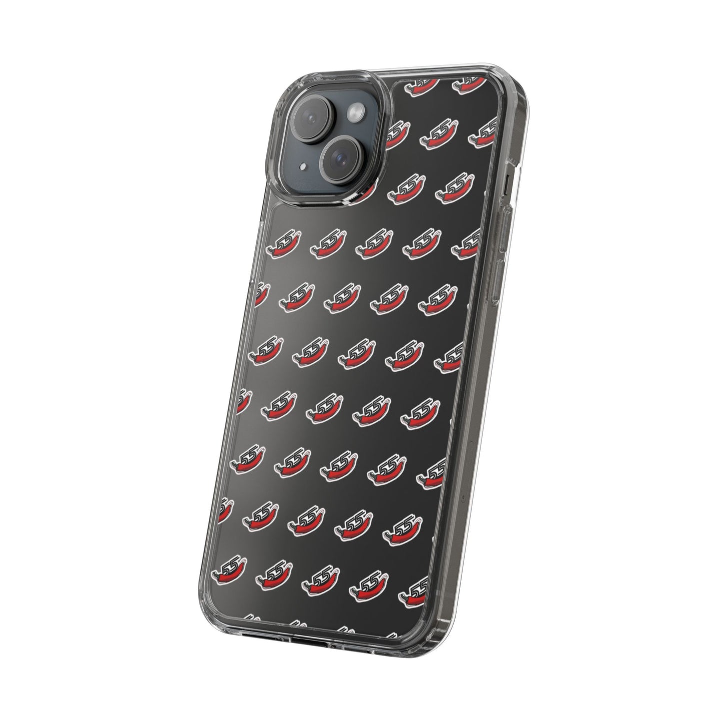 Clear Phone Case - Carlos Sainz F1 Chili Design with Number 55