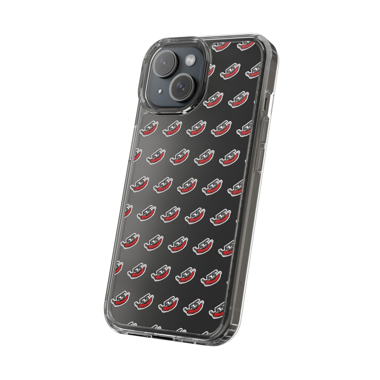 Clear Phone Case - Carlos Sainz F1 Chili Design with Number 55