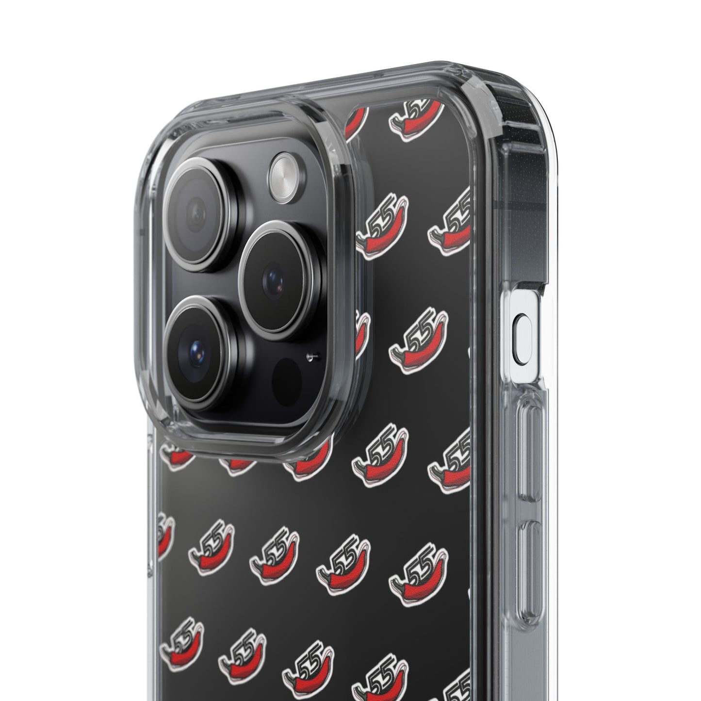 Clear Phone Case - Carlos Sainz F1 Chili Design with Number 55