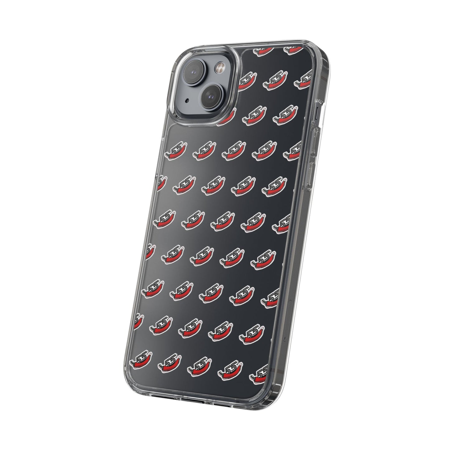 Clear Phone Case - Carlos Sainz F1 Chili Design with Number 55