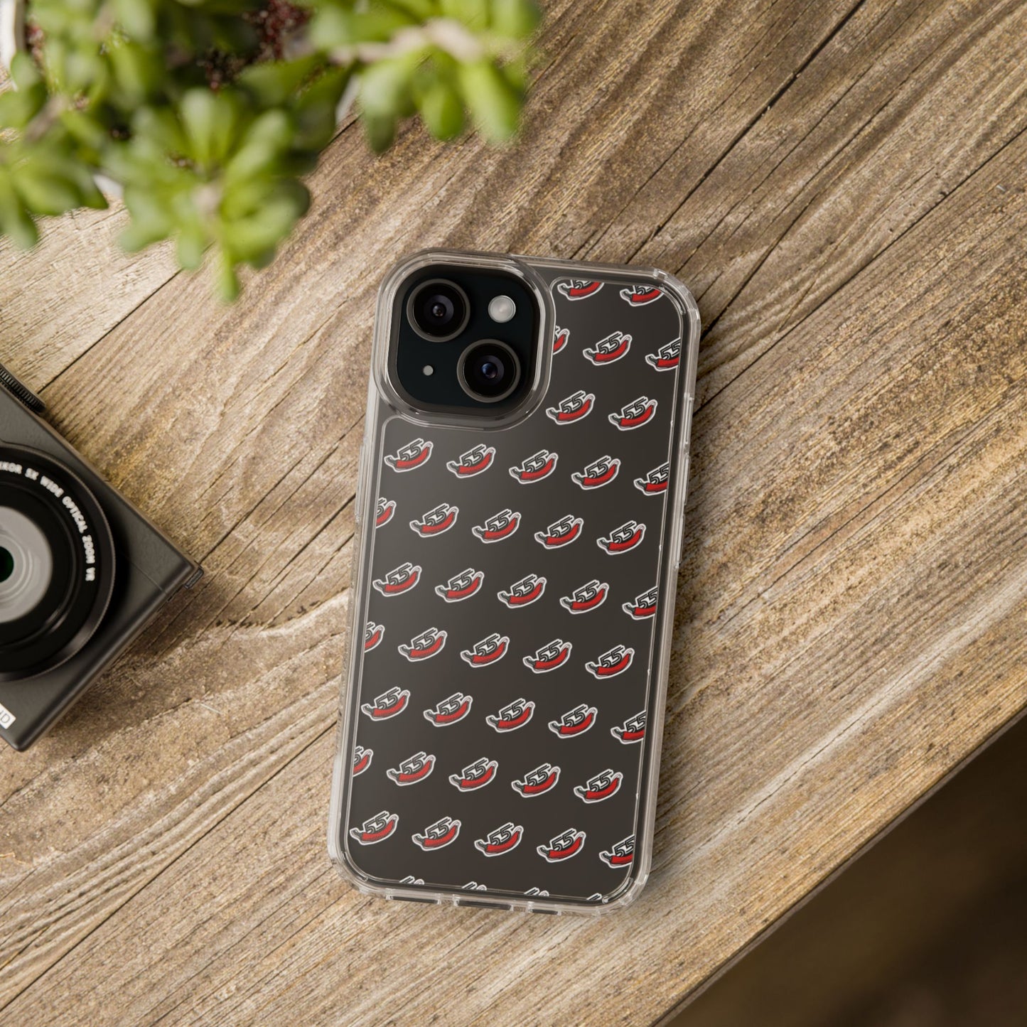 Clear Phone Case - Carlos Sainz F1 Chili Design with Number 55