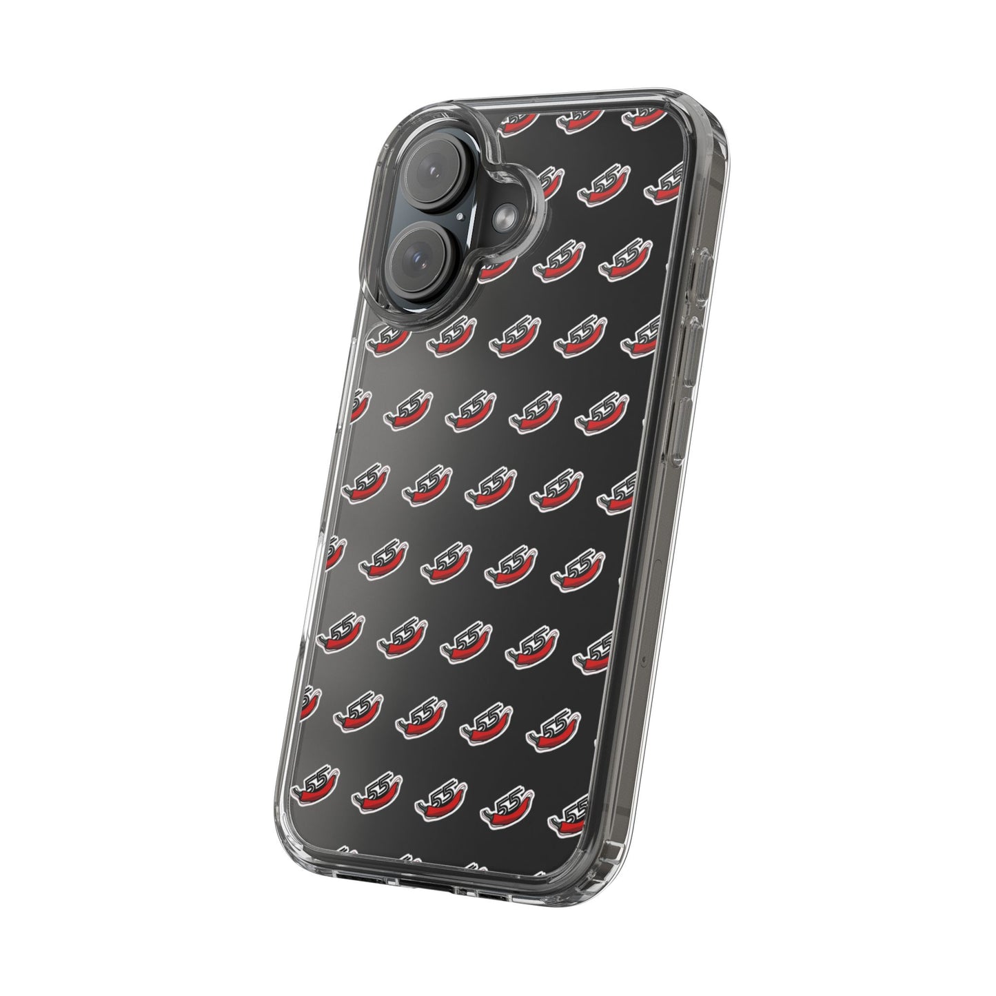 Clear Phone Case - Carlos Sainz F1 Chili Design with Number 55