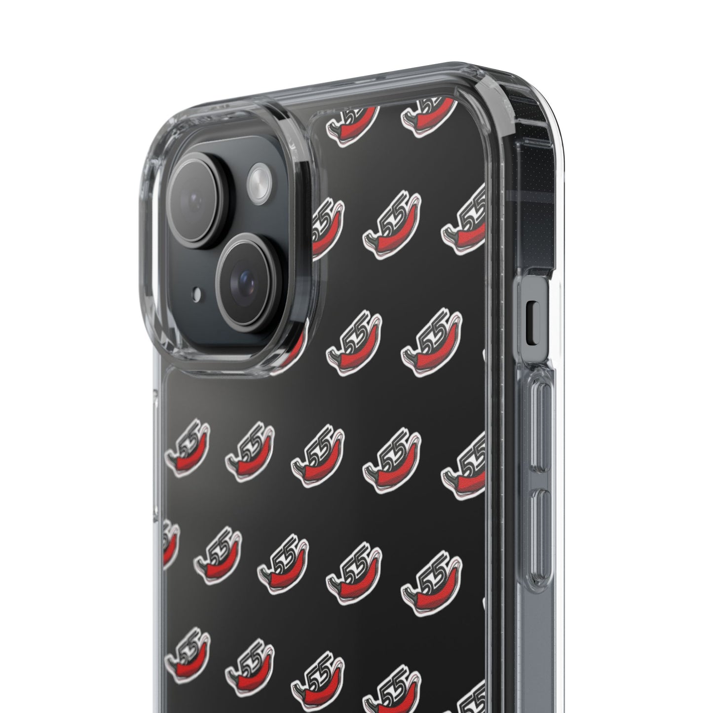 Clear Phone Case - Carlos Sainz F1 Chili Design with Number 55