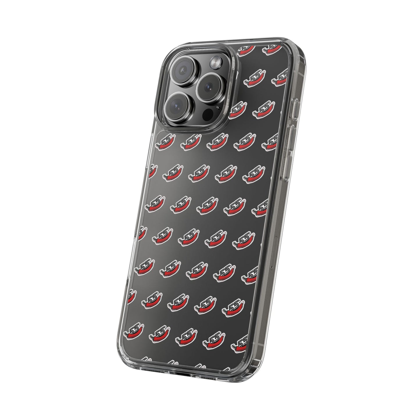 Clear Phone Case - Carlos Sainz F1 Chili Design with Number 55