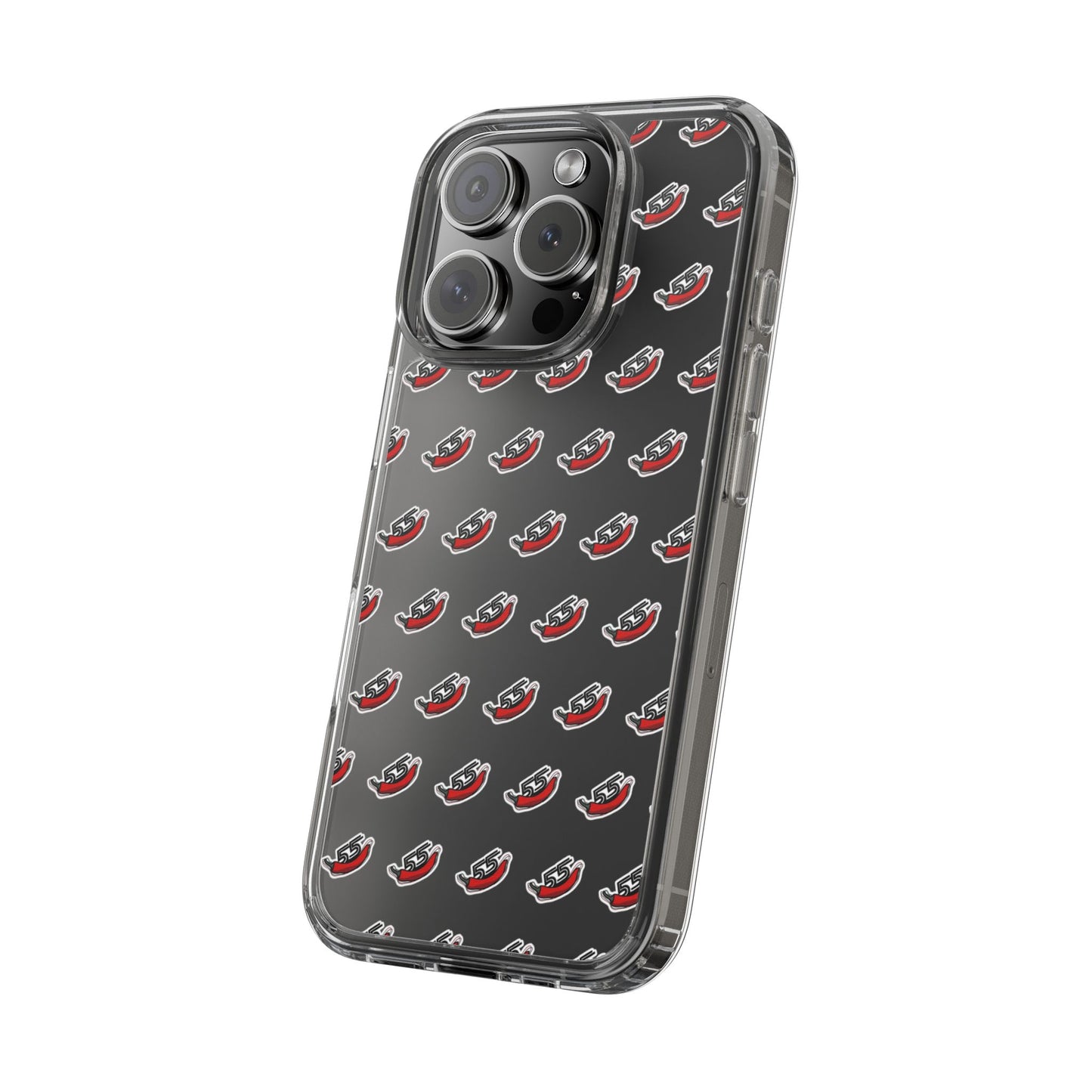 Clear Phone Case - Carlos Sainz F1 Chili Design with Number 55