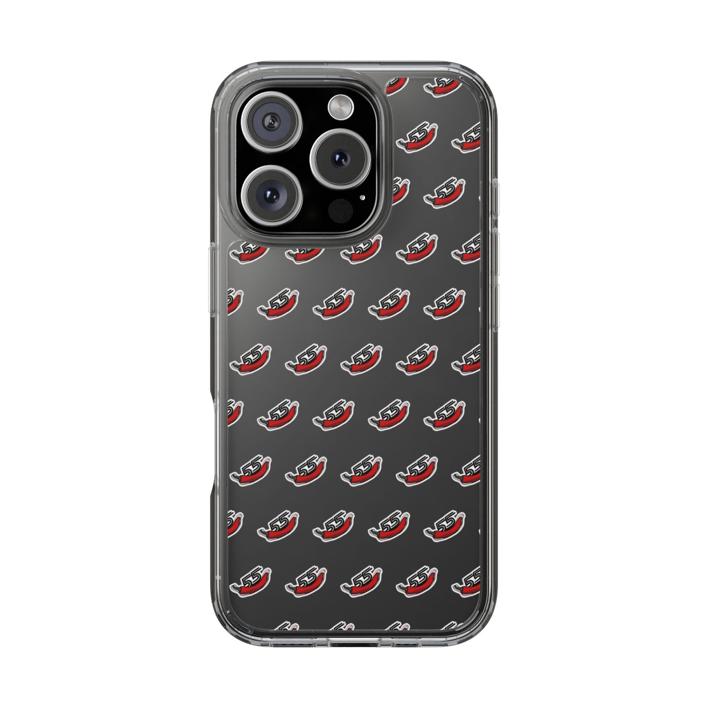 Clear Phone Case - Carlos Sainz F1 Chili Design with Number 55