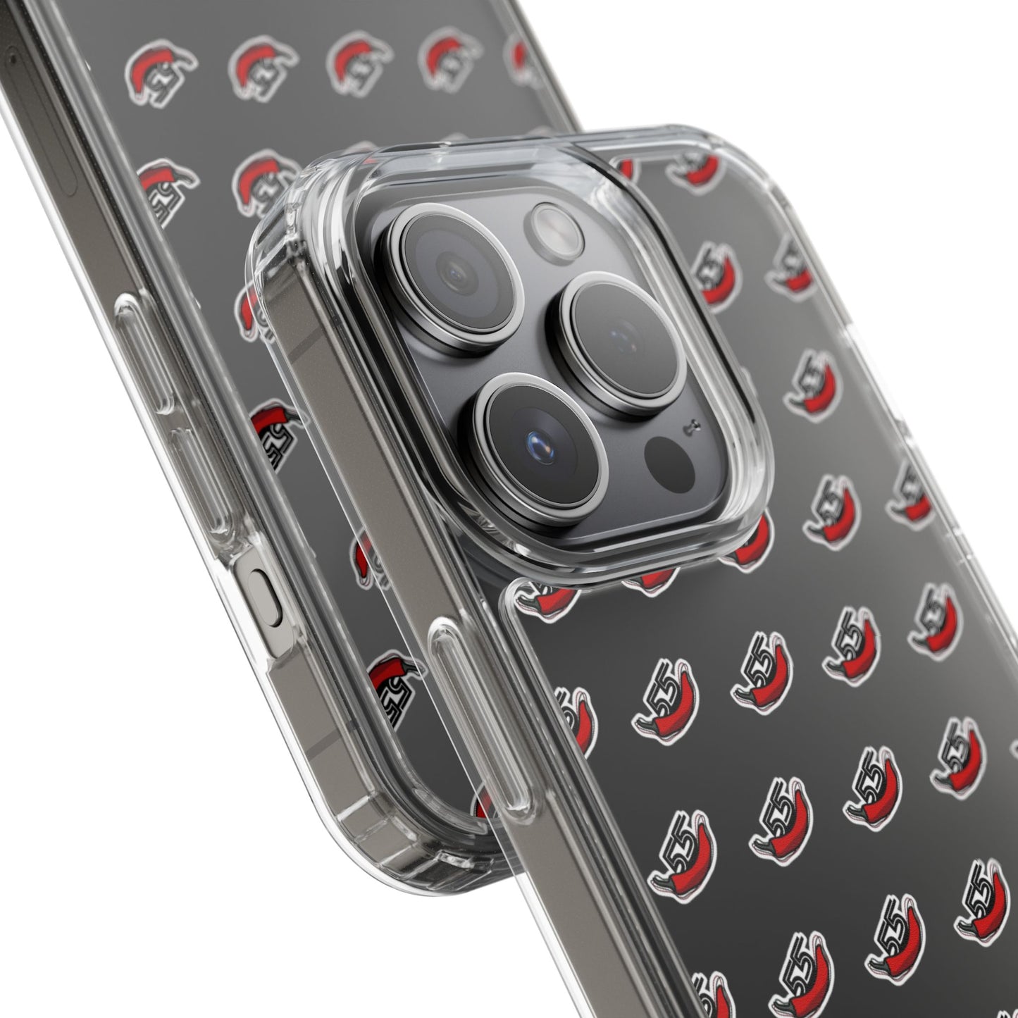 Clear Phone Case - Carlos Sainz F1 Chili Design with Number 55