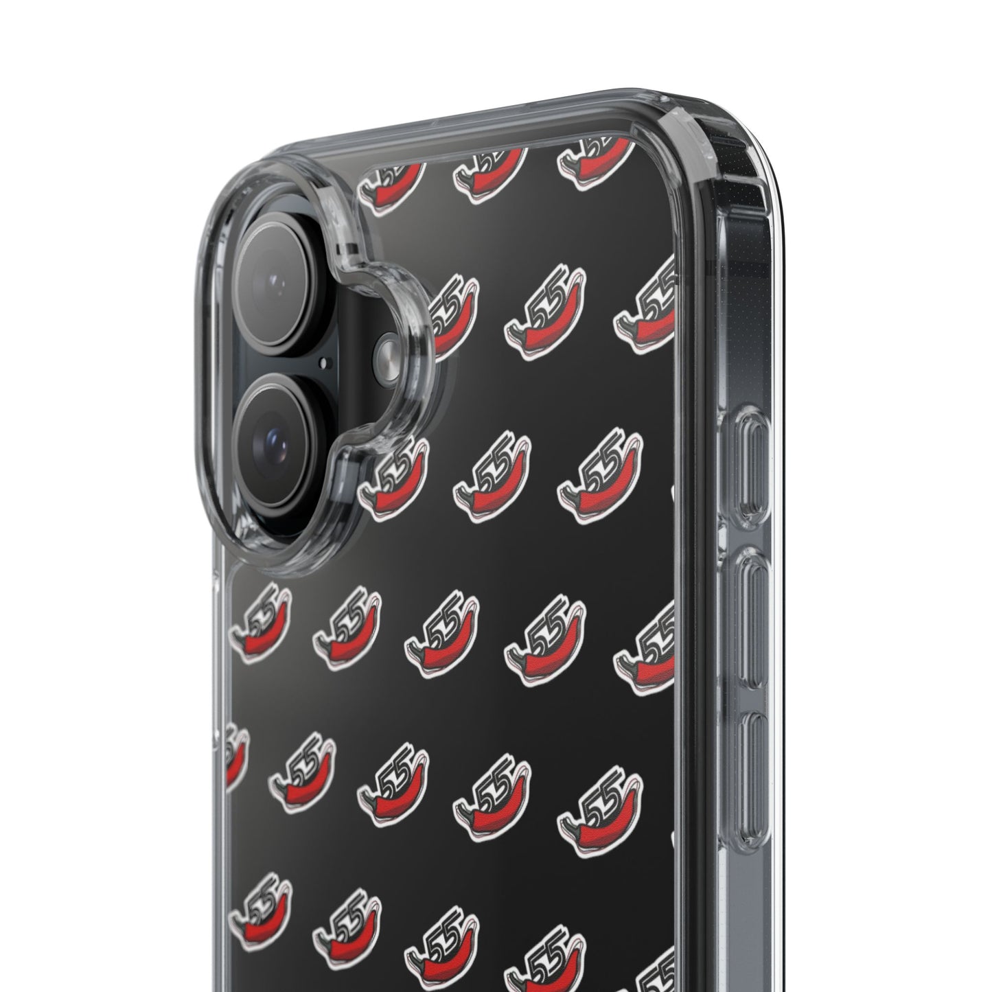 Clear Phone Case - Carlos Sainz F1 Chili Design with Number 55
