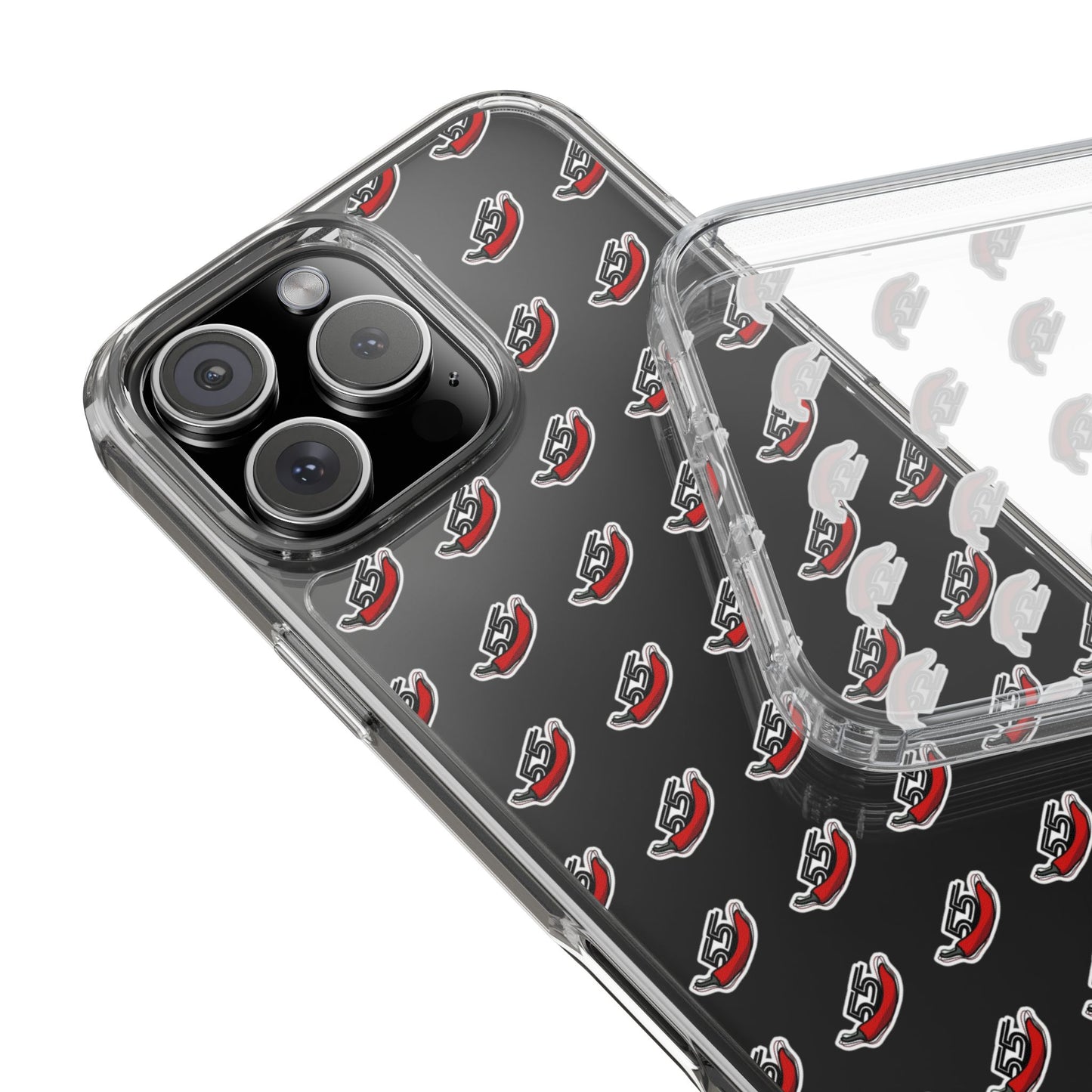 Clear Phone Case - Carlos Sainz F1 Chili Design with Number 55