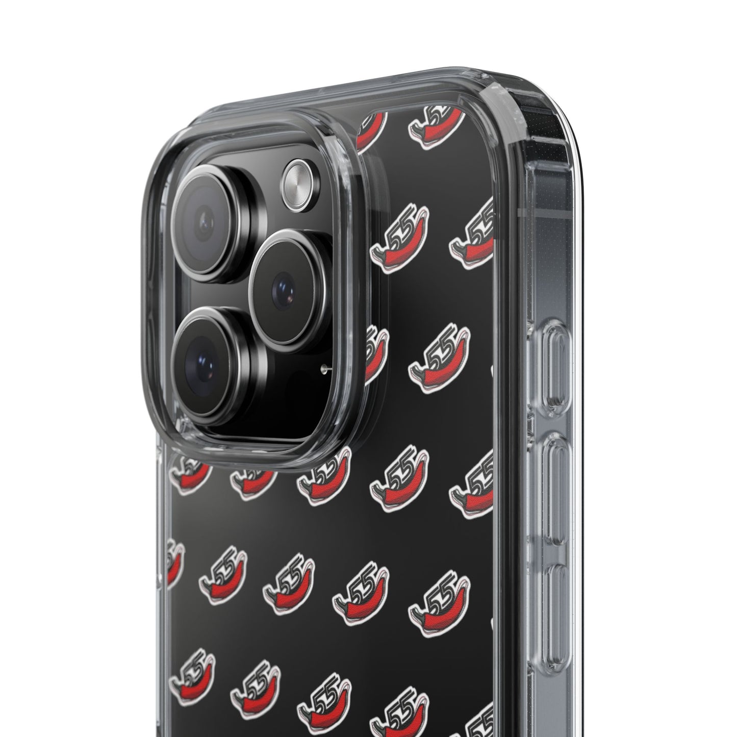 Clear Phone Case - Carlos Sainz F1 Chili Design with Number 55