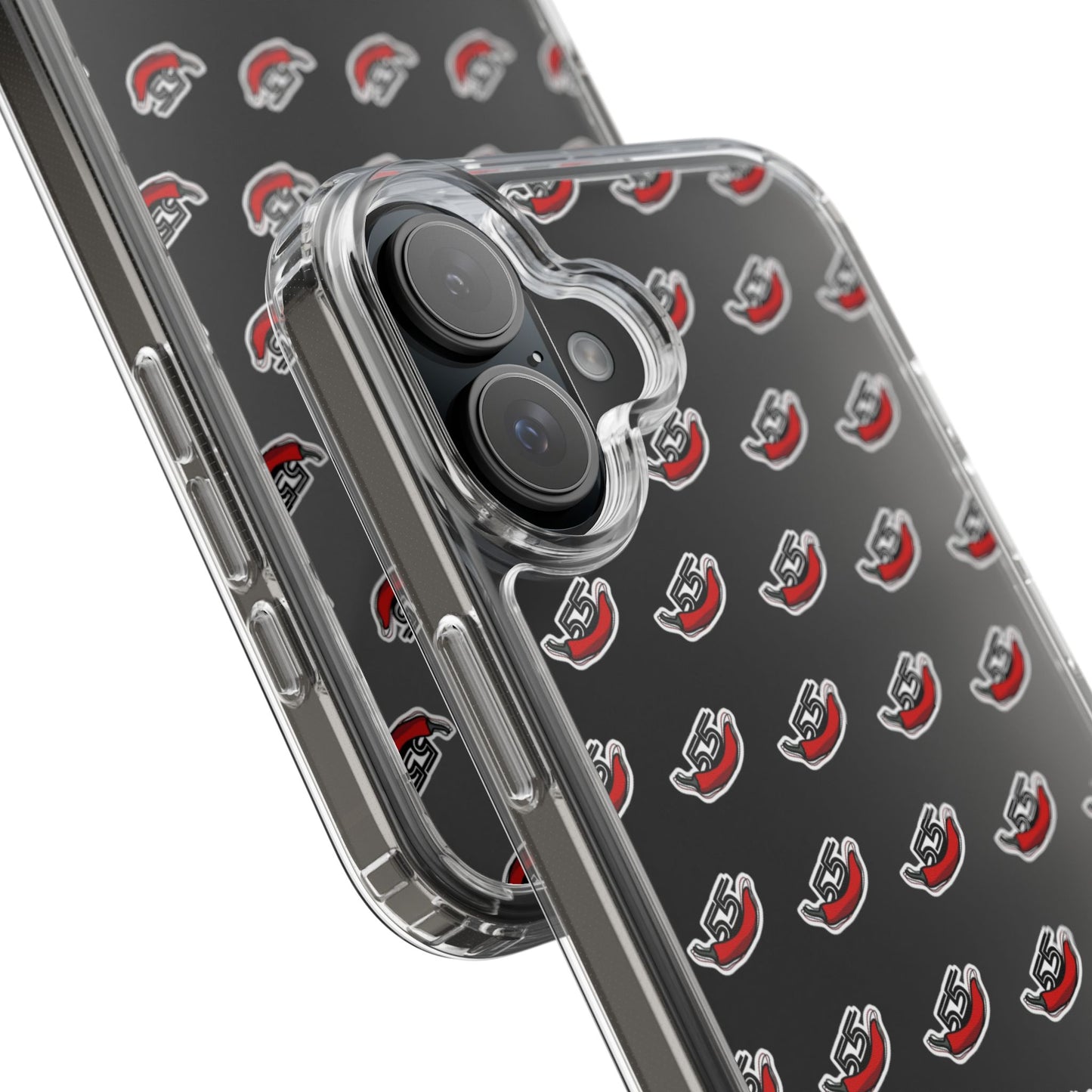 Clear Phone Case - Carlos Sainz F1 Chili Design with Number 55