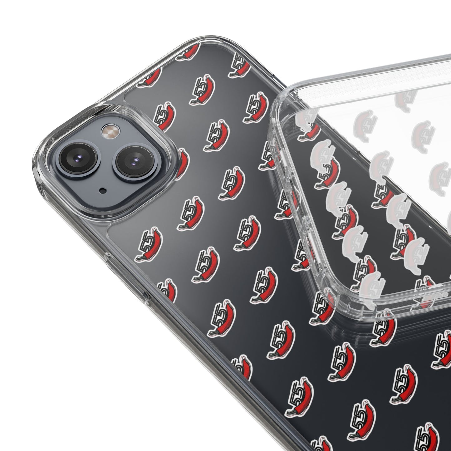 Clear Phone Case - Carlos Sainz F1 Chili Design with Number 55