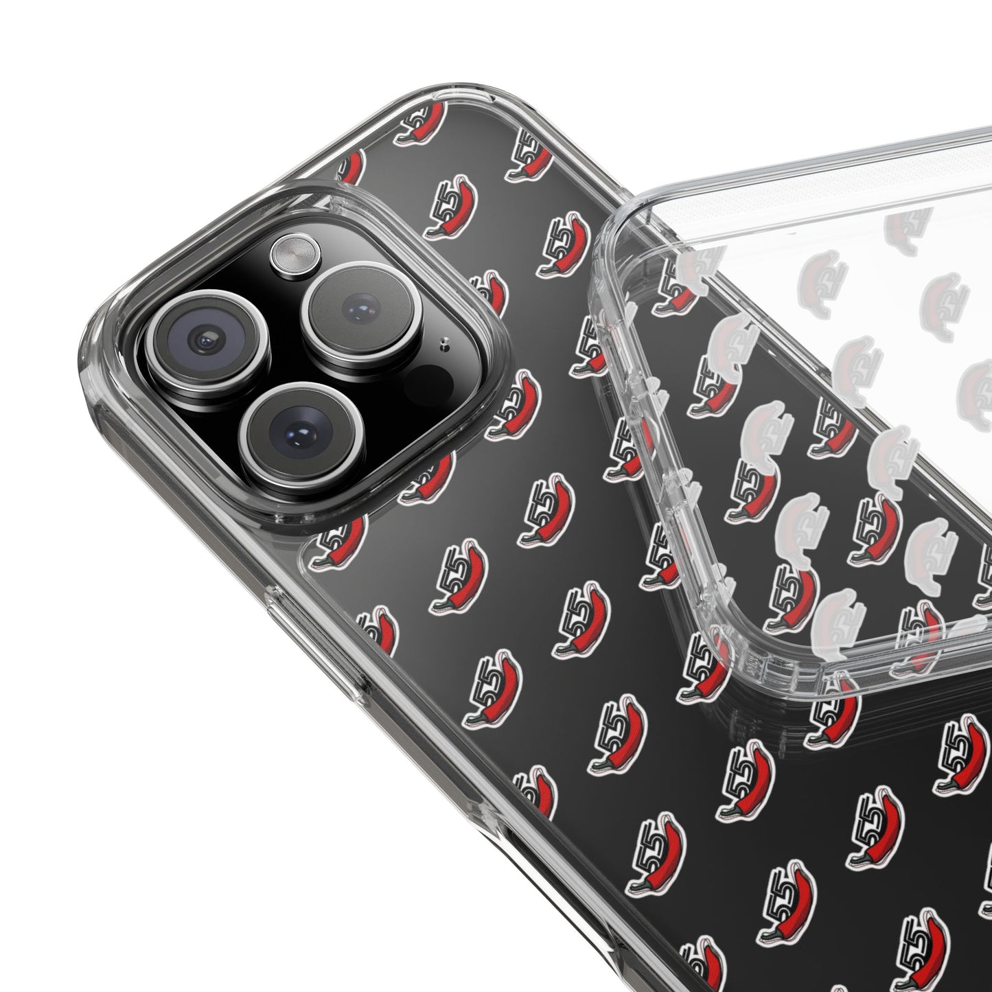 Clear Phone Case - Carlos Sainz F1 Chili Design with Number 55