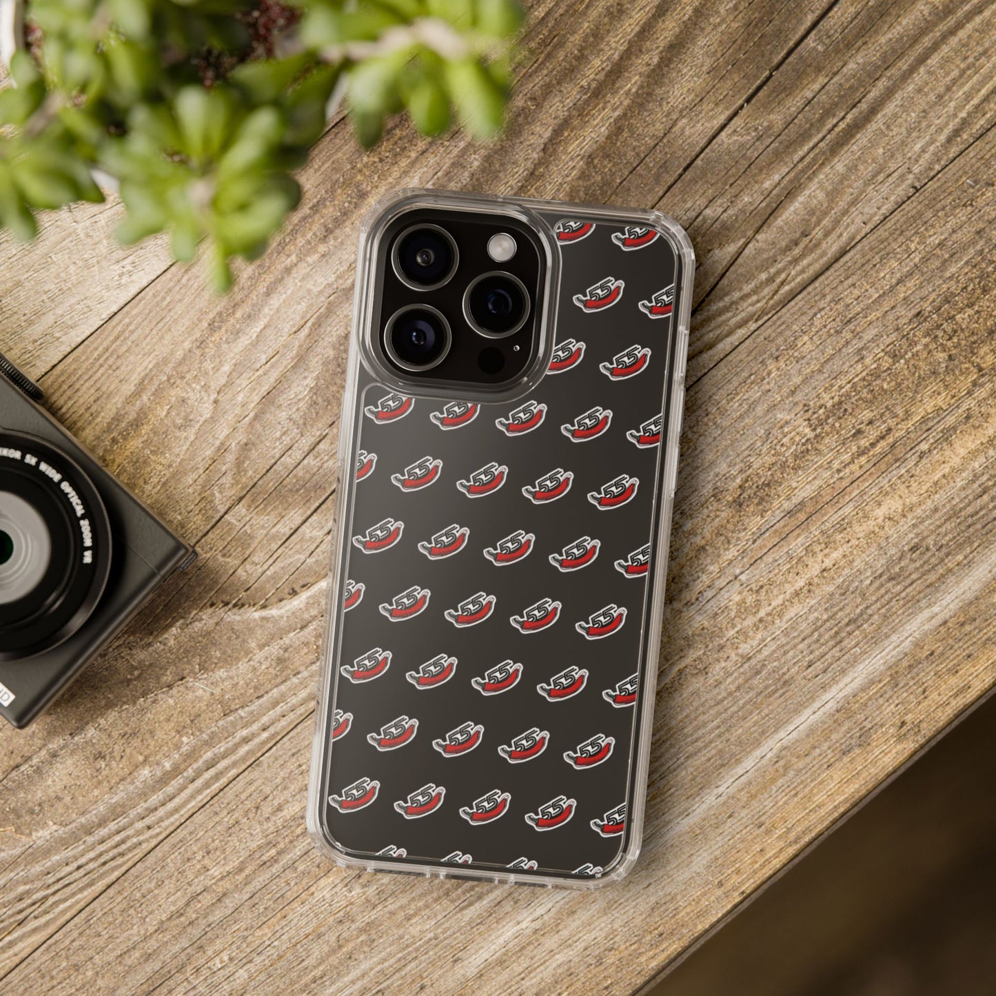 Clear Phone Case - Carlos Sainz F1 Chili Design with Number 55