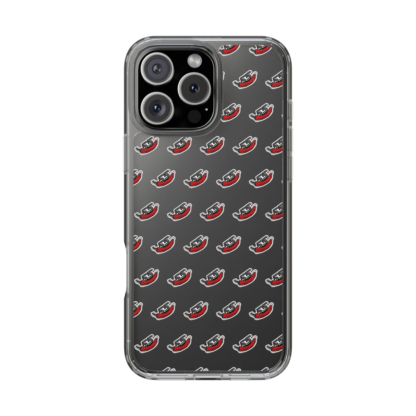 Clear Phone Case - Carlos Sainz F1 Chili Design with Number 55