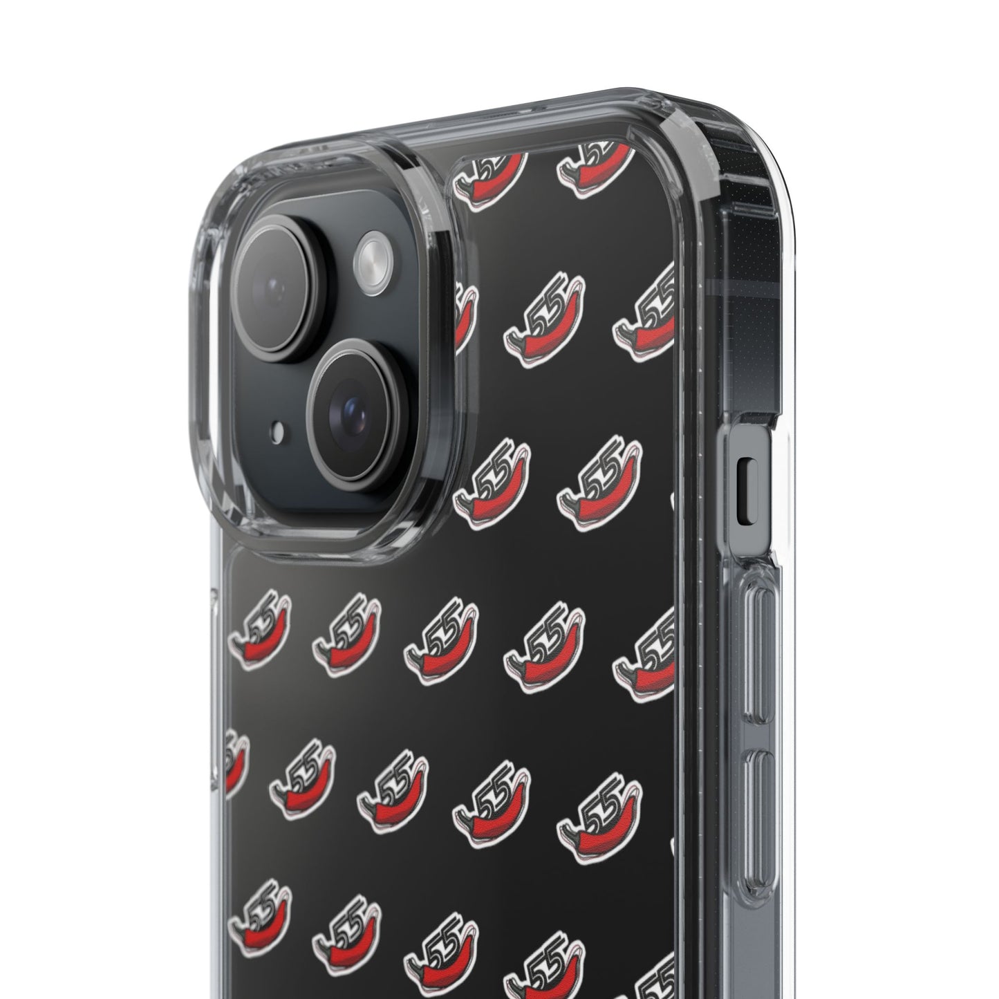 Clear Phone Case - Carlos Sainz F1 Chili Design with Number 55
