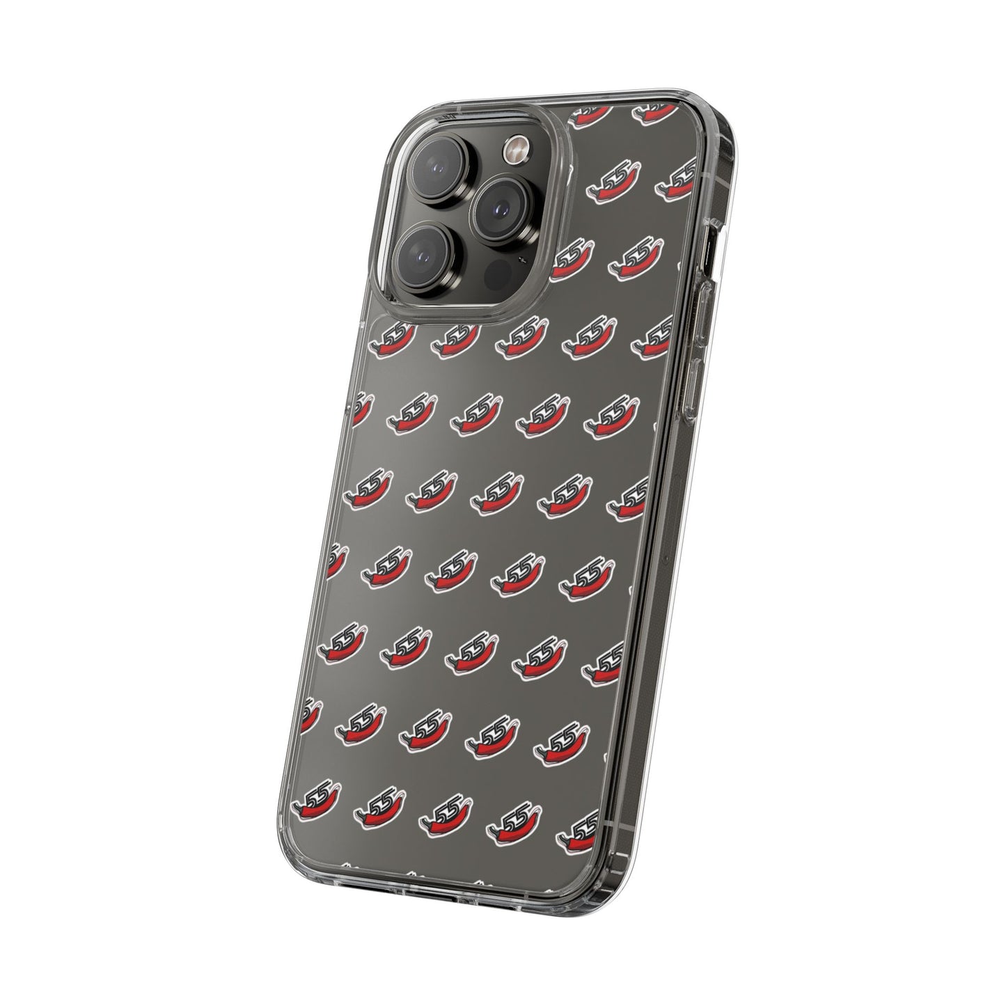 Clear Phone Case - Carlos Sainz F1 Chili Design with Number 55