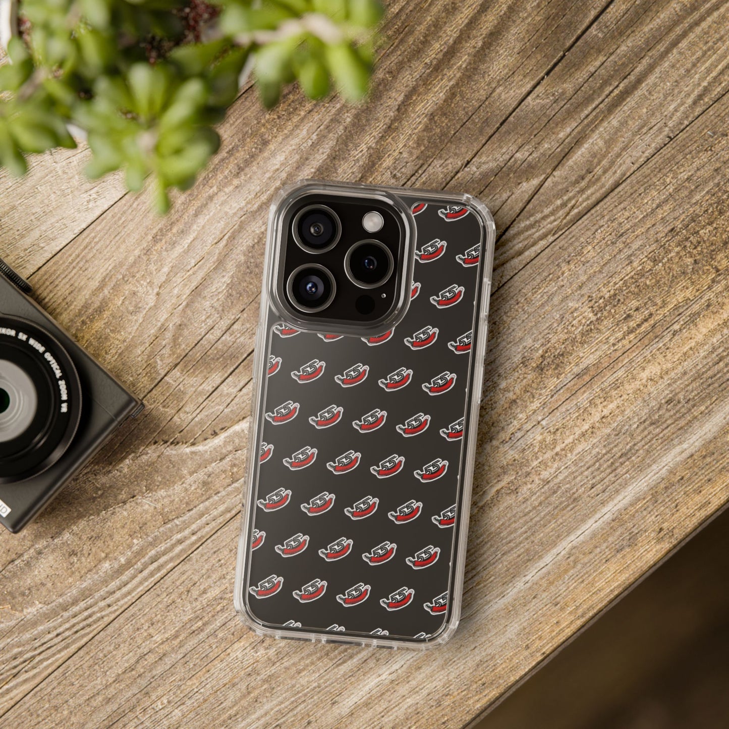 Clear Phone Case - Carlos Sainz F1 Chili Design with Number 55